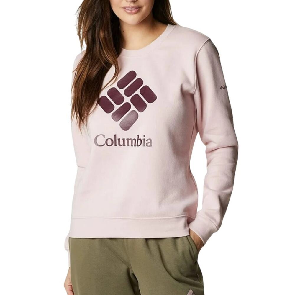 Columbia Women's Trek Mineral Pink Stacked Gem Graphic Crew  Size Medium